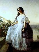 Francois Auguste Biard, Portrait of a Woman